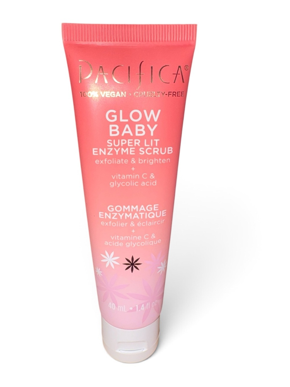 Pacifica Glow Baby Enzyme Scrub - Coral Pink Tube